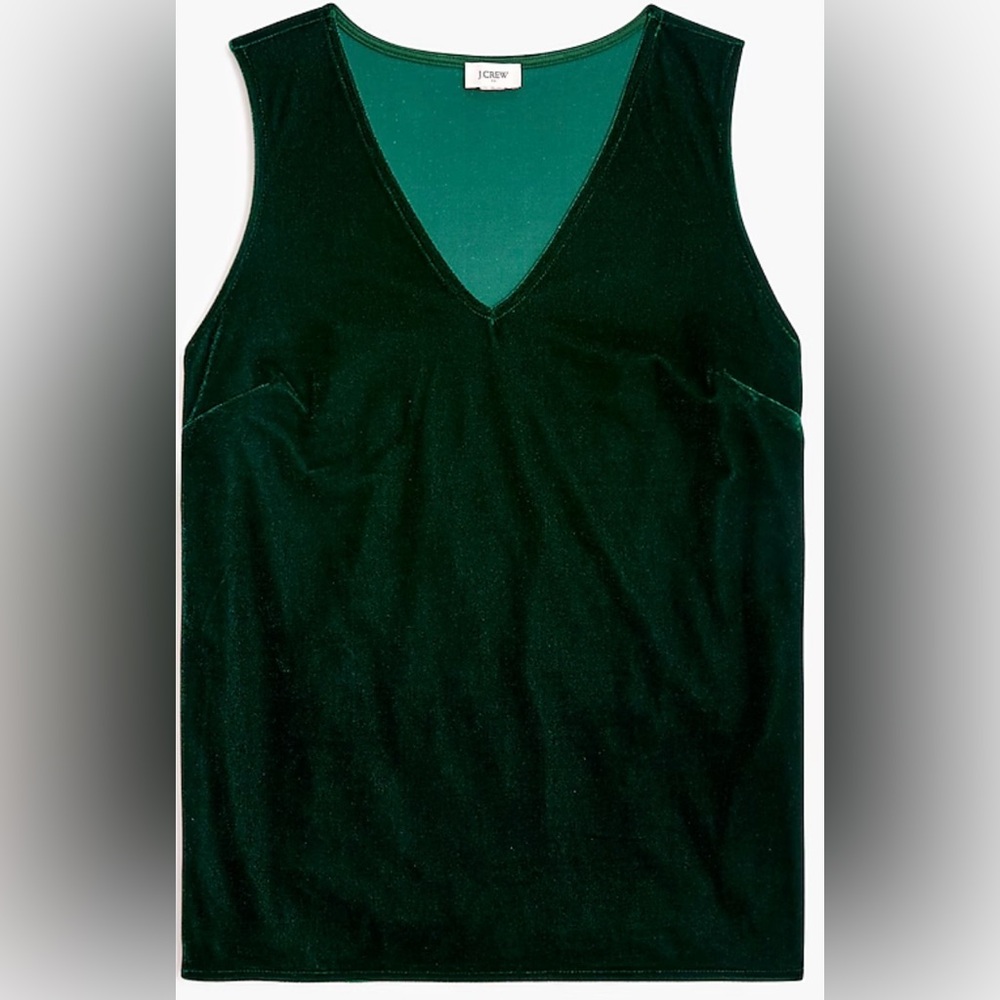 Velvet Sleeveless V Neck Top